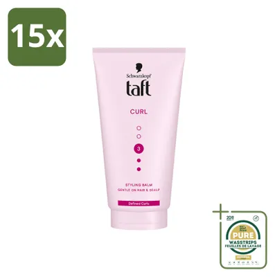 Imagen del producto de 15 unidades de Taft Styling Balm Curl, para definir rizos, 150 ml, pack ahorro