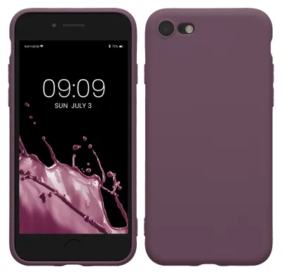 Produktbild von kwmobile Handyhülle für Apple iPhone SE (2022) / SE (2020) / 8 / 7 Hülle - weiches Handy Silikon Case - Schutzhülle Cover - Helle Iris