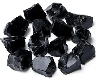 Produktbild von Schwarz Obsidian Rohsteine Heilsteine 200g ca. 2-3 cm