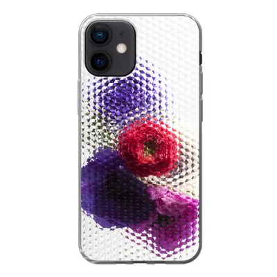 Produktbild von MuchoWow® Handyhülle Schutzhülle Hülle für iPhone 12 Mohn - Blumen - Glas Silikon Softcase Handy Hülle - Schutzhülle