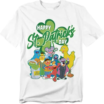 Immagine prodotto di Sesame Street - Maglietta per uomo/donna unisex, St Patricks Day TV21240 (L) (Bianco)