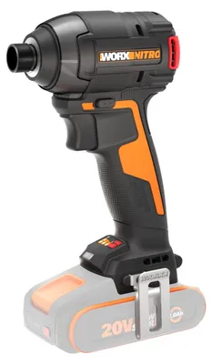 Produktbild von WORX WX265.9, Schlagschrauber, Pistolengriff, 1/4", Orange, Schwarz, Bürstenlos, 3400 RPM