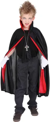Produktbild von O5085-152-164 schwarz Kinder Vampirumhang Draculaumhang Gr.152-164