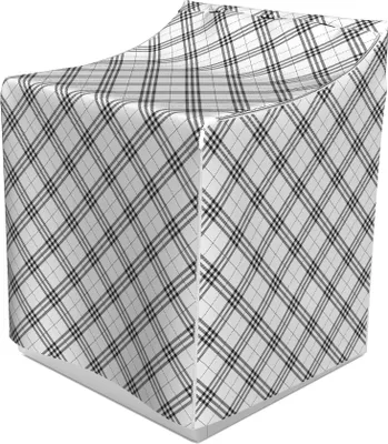 Produktbild von ABAKUHAUS Geometrisch Waschmaschienen und Trockner Bezug, Minimalist Mode, Dekorativer Bezug aus Stoff, 70x75x100 cm, Weiß Schwarz