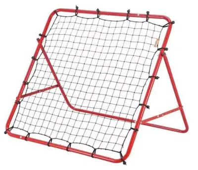 Produktbild von Famanu Fußballnetz Tragbar - Soccer Rebounder - Verstellbare Winkel - Rot - 100 x 51 x 100 cm