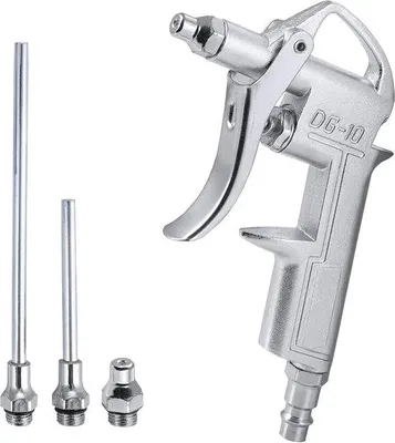 Zdjęcie produktu dla Pistolet pneumatyczny z 3 dyszami i szybkozłączką do czyszczenia przemysłowego
