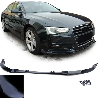 Zdjęcie produktu dla Przód samochodu, spojler, czarny, połysk, do Audi A5 8T 8F, od 2011 do 2017 roku