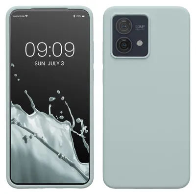Produktbild von kwmobile Handyhülle für Motorola Moto G84 5G Hülle - Case Silikon - Kabelloses Laden - Schutzhülle Cover in Cool Mint