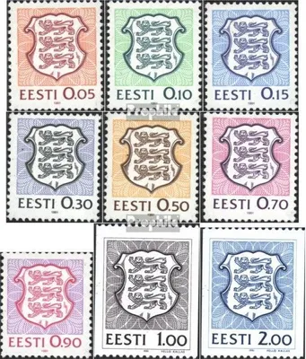 Produktbild von Briefmarken Estland 1991 Mi 165-173 (kompl.Ausg.) postfrisch Staatswappen