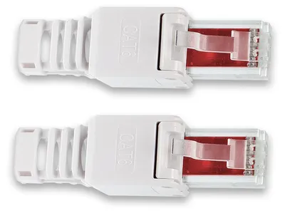 Produktbild von Netzwerkstecker 2x Cat6 Netzwerk Stecker werkzeuglos Cat7 Cat5 LAN Kabel RJ45