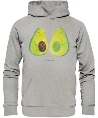 Produktbild von Mr. & Mrs. Panda Kuschelhoodie Avocado Pärchen Größe L - Heather Grey - Geschenk, Hoodie, Familie, Liebe, Sweatshirt, Kapuzenpullover, Kapuzenpulli, Geburt, Pullover