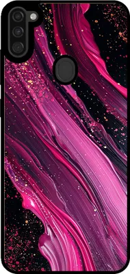 Produktbild von Smartphonica Handytasche Geeignet für Samsung Galaxy M11 mit Marmordruck - TPU zurück Abdeckung Fall Marmor Design - lila rosa