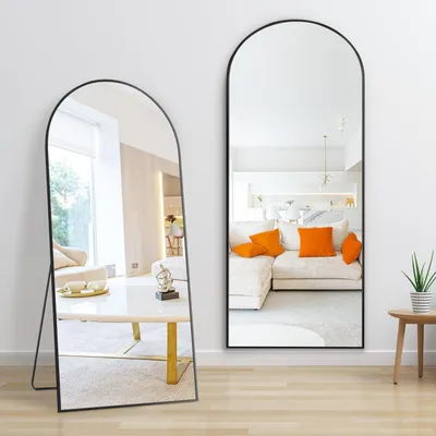 Obrázok produktu pre Veľké oblúkové zrkadlo 180 x 80 cm s hliníkovým rámom