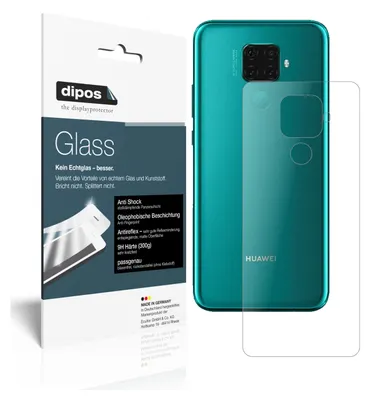 Produktbild von 2x Schutzfolie für Huawei nova 5i Pro Rückseite matt - Anti-Shock 9H Folie dipos Glass Kunststoffglas