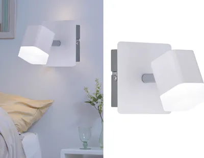 Produktbild von 2 keine LED Wandstrahler 1 flammig Weiß matt 10x10xcm - Treppenhausbeleuchtung