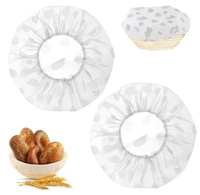 Image de Lot de 2 couvercles alimentaires, couvercles pour la conservation des aliments, couvercles pour la fermentation du pain, couvercles ronds pour le levain, accessoires pour la fabrication du pain