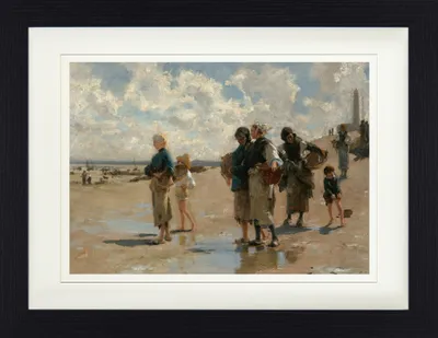 Produktbild von John Singer Sargent Gerahmtes Bild Mit Edlem Passepartout | Wand-Bilder | Im Bilderrahmen - Austernfischen In Cancale, 1878 (30 x 40 cm)