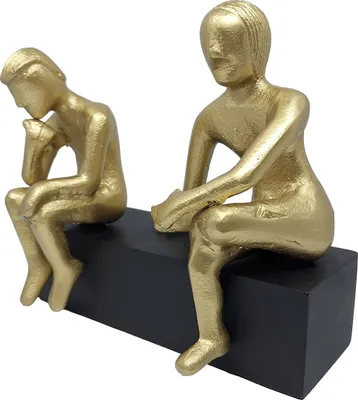 Produktbild von Zwillinge - goldene Dekofigur - GEM2