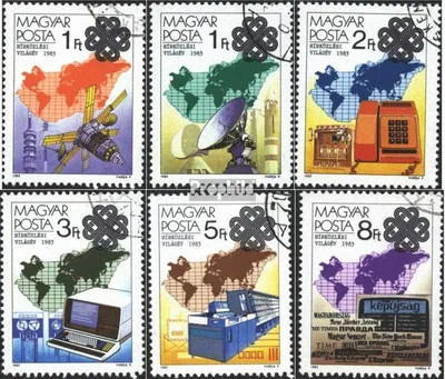 Produktbild von Briefmarken Ungarn 1983 Mi 3636A-3641A (kompl.Ausg.) gestempelt Weltkommunikationsjahr