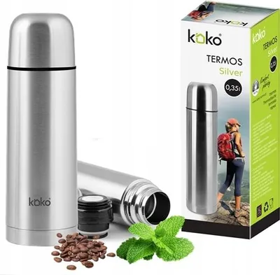 Produktbild von Thermoskanne aus Edelstahl, 350 ml, für Touristen, für Kaffee und Tee