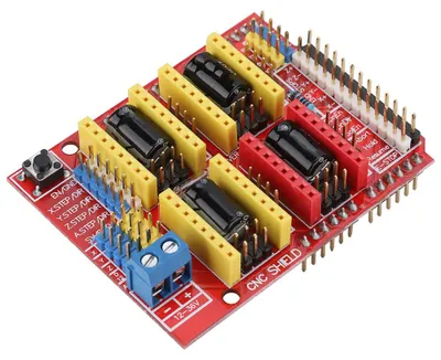 Zdjęcie produktu dla Płytka rozszerzeń Witbot CNC Shield + sterownik silnika krokowego DRV8825 + radiator do Arduino V3 Engrave