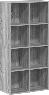 Produktbild von vidaXL Bücherregal/Sideboard Grau Sonoma 66×30×130 cm Holzwerkstoff