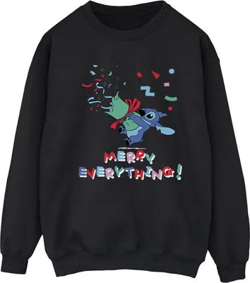 Produktbild von Disney - "Merry Everything" Sweatshirt für Damen BI22660 (M) (Schwarz)