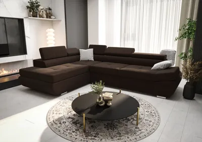 Produktbild von Ecksofa 280 cm Schwarz Links Kronos 07 Kongo RBN03