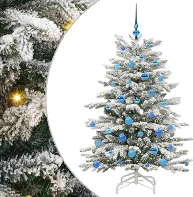 Image de vidaXL Sapin de Noël artificiel pliable Blanc 150 cm PE et PVC