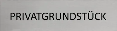 Produktbild von CombiCraft Aluminium Türschild Privatgrundstück 165x45mm mit 3M-Tape