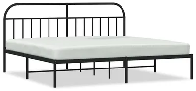Obrázek produktu pro vidaXL Postel s čelem kovová černá 200x200 cm