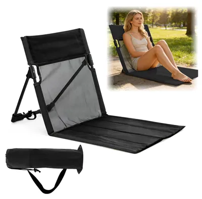 Produktbild von Bodenstuhl faltbar, leicht, schwarz, für Strand und Camping