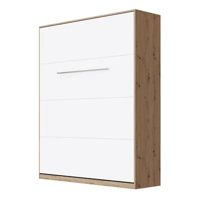 Produktbild von SMARTBett Schrankbett Standard  Wildeiche/Weiss 160 Vertikal