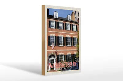Produktbild von Holzschild Reise 20x30cm  Washington DC USA Cleveland Abbe House