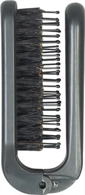 Immagine prodotto di INF Spazzola pieghevole portatile per capelli - Setole di cinghiale, styling da viaggio Nero
