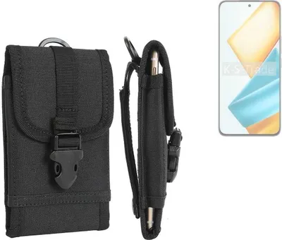 Produktbild von K-S-Trade Holster Handy Hülle kompatibel mit Honor 90 GT Holster Handytasche Gürtel Tasche Schutz Hülle Robust Outdoor schwarz