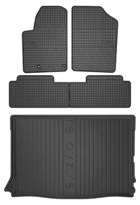Imagen del producto de Alfombrillas de goma + bandeja de maletero para Citroen Berlingo I 1996-2005 (van) – juego de 5 piezas, , a medida – Wielganizator SolidPRO