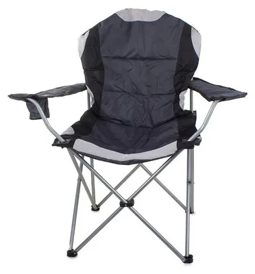 Produktbild von Verk 01403 Gepolsterter Garten- und Campingstuhl, grau