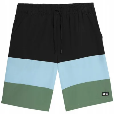Image de 4F - « 4FSS23UBDSM024 » Short de bain pour homme PP5016 (M) (noir/bleu)