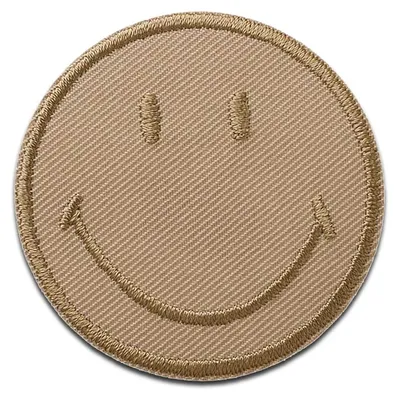 Produktbild von Mono-Quick Smiley Braun - Aufnäher, Bügelbild, Aufbügler, Applikationen, Patches, Flicken, zum aufbügeln, Größe: 5 x 5 cm