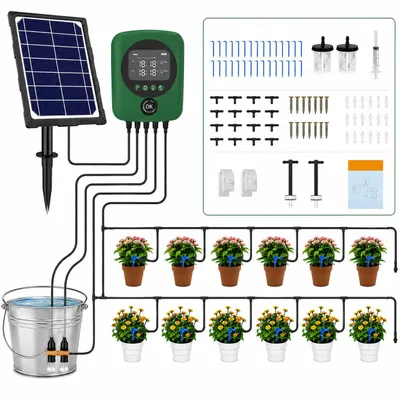 Obrázek produktu pro Fapiere Solární zavlažovací systém IC019 pro 30 rostlin se dvěma čerpadly - 2 zóny, 1800 režimů