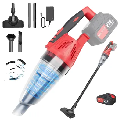 Image de Aspirateur sans fil, forte puissance d'aspiration, filtre HEPA, avec 1 batterie