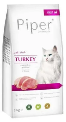 Image de DOLINA NOTECI Piper Animals à la dinde - Nourriture sèche pour chats - 3 kg
