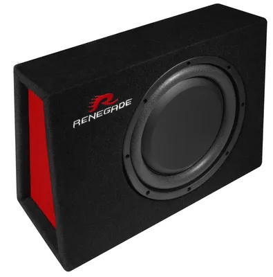 Obrázok produktu pre RENEGADE RXS1000 subwoofer s plochou skriňou 25 cm basový kompaktný subwoofer