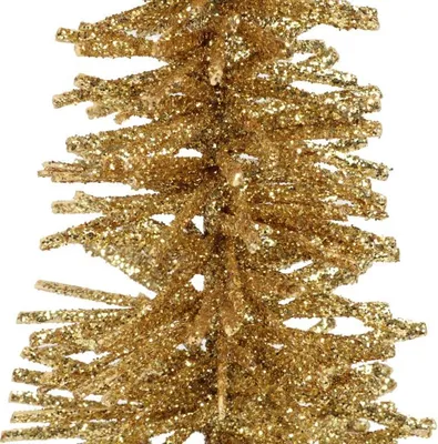 Zdjęcie produktu dla Choinka Figurka Złota Brokatowa 30 Cm