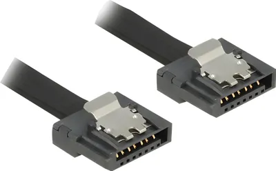 Zdjęcie produktu dla DeLOCK 83838, 0,1 m, SATA III, SATA 7-pin, SATA 7-pin, Męska/Męska, Czarny