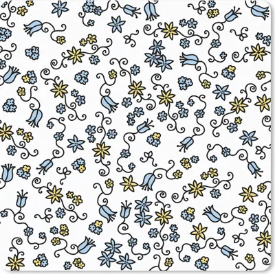 Produktbild von MuchoWow® Mauspad Mousepad Mädchen - Blumen - Muster - Mädchen - Kinder - Baby 20x20 cm - Mousepads - Maus Mat - Pad - Mausunterlage - Desk Mat - Bureauartikeln