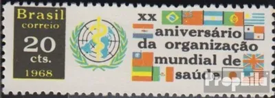 Produktbild von Briefmarken Brasilien 1968 Mi 1192 (kompl.Ausg.) un 20 Jahre WHO