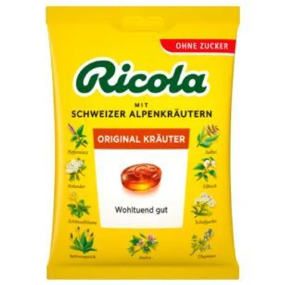 Produktbild von Ricola Kräuter Original Hustenbonbons ohne Zucker, 18er Pack (18 x 75g)