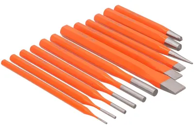 Produktbild von Profi Meißel Körner Splinttreiber Set 12tlg Durchtreiber Durchschlag Flachmeißel